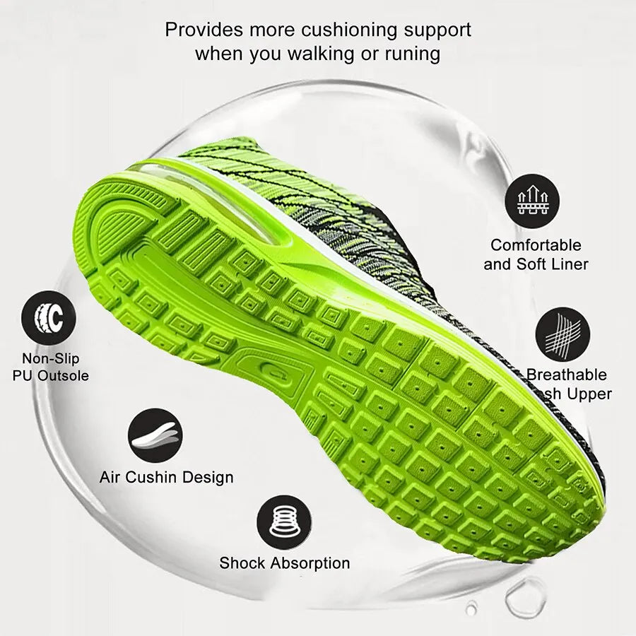 Men Running Shoes Sneakers Fashion Air Cushion Trainers Breathable Unisex Walking Shoes Male Gym Athletic Sport Women Footwear